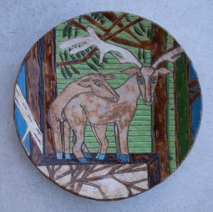 Patera Leśna Para Jeleni